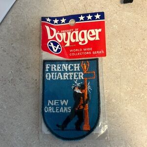 French Quarter, New Orleans Sew-on Patch. VTG Unopened, Voyager